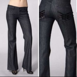 7 For All Mankind Dojo Flare Lattice Pocket